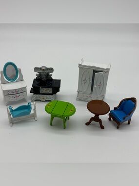 1980 Mattel The Littles Metal Die Cast Doll House Furniture VTG